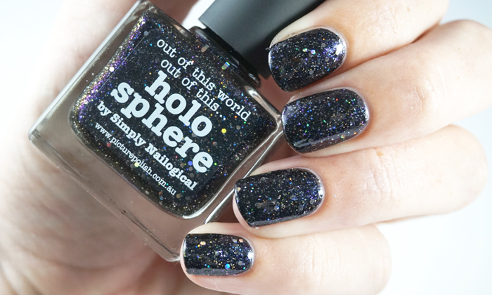 Swatch of picture polish holo sphere showing the holo