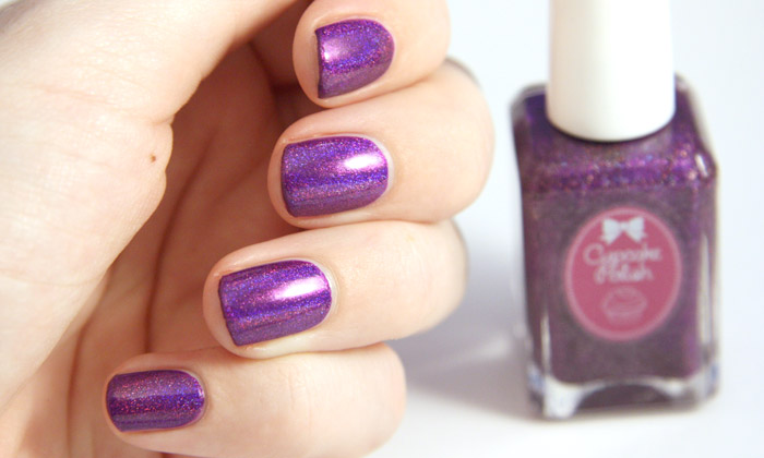 swatch of cupcake polish berry good looking