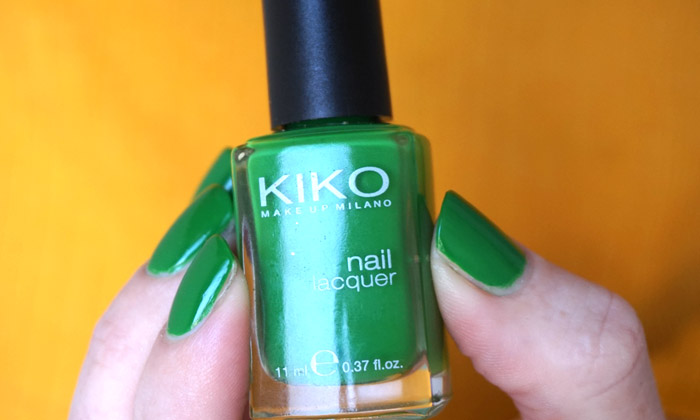 picture of the bottle of kiko 391 grass green, which is a medium green nail polish