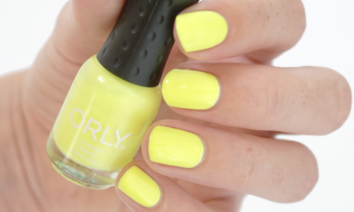 swatch of orly glowstick