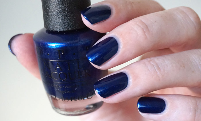 Swatch of OPI Yoga-ta get this blue