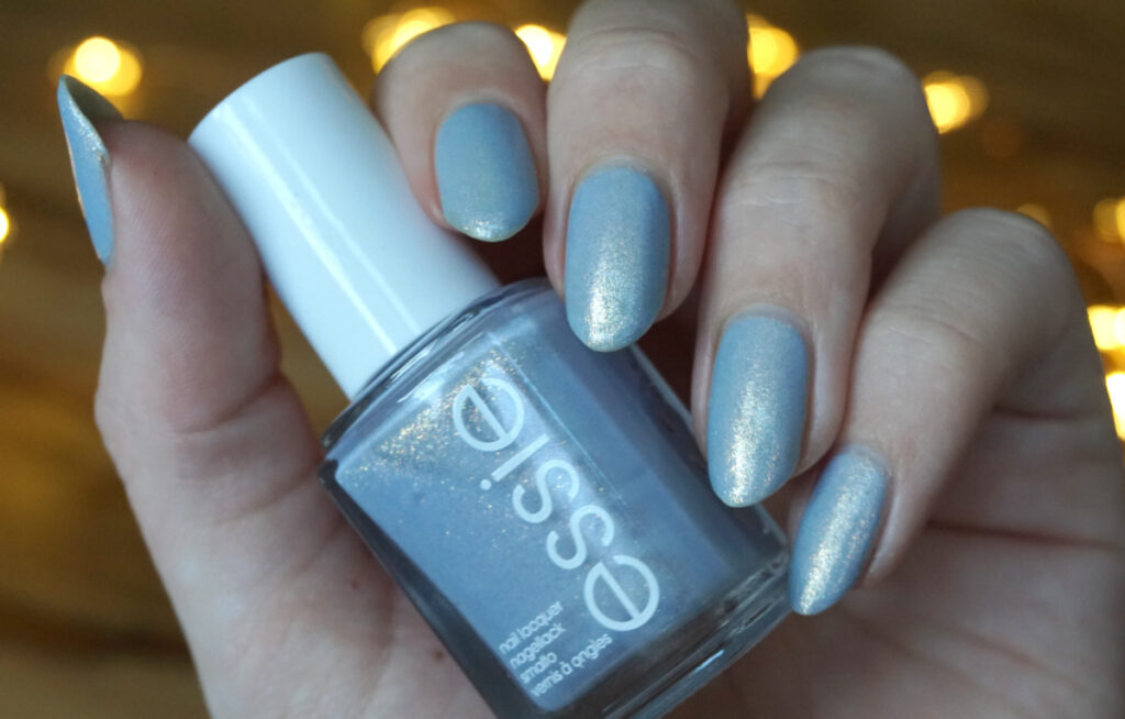 Swatches of essie love at frost sight