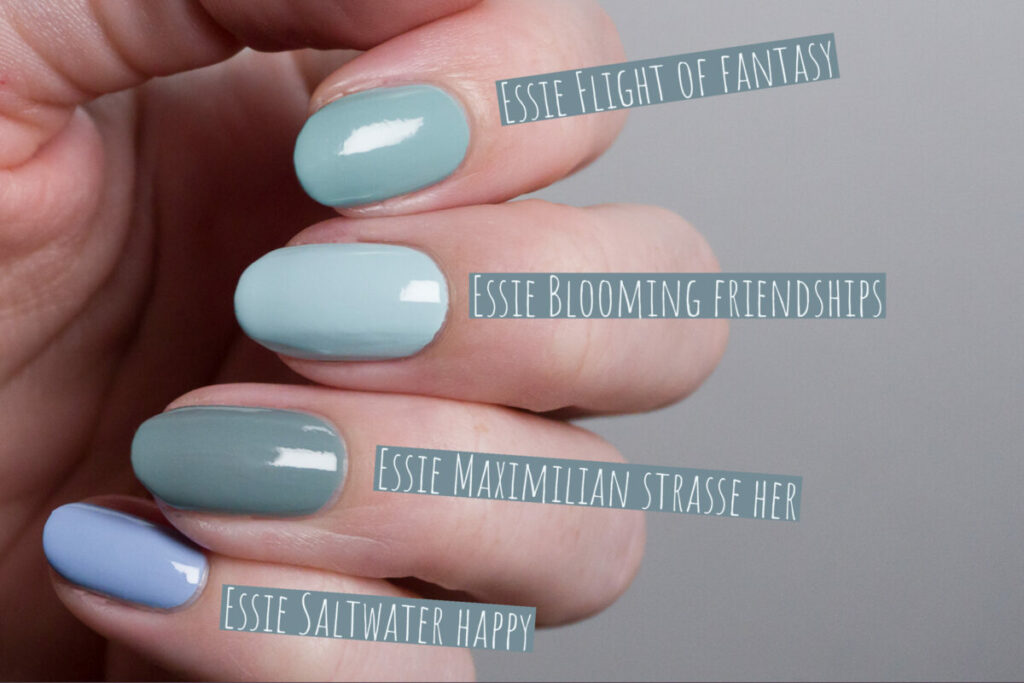 Swatches of the Essie Midsummer collection to Nails (\'Rose occasion\') Noae - 2022 the