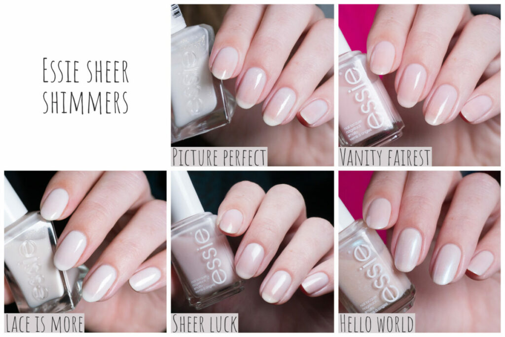 sheer - Essie comparison Nails shimmer Noae